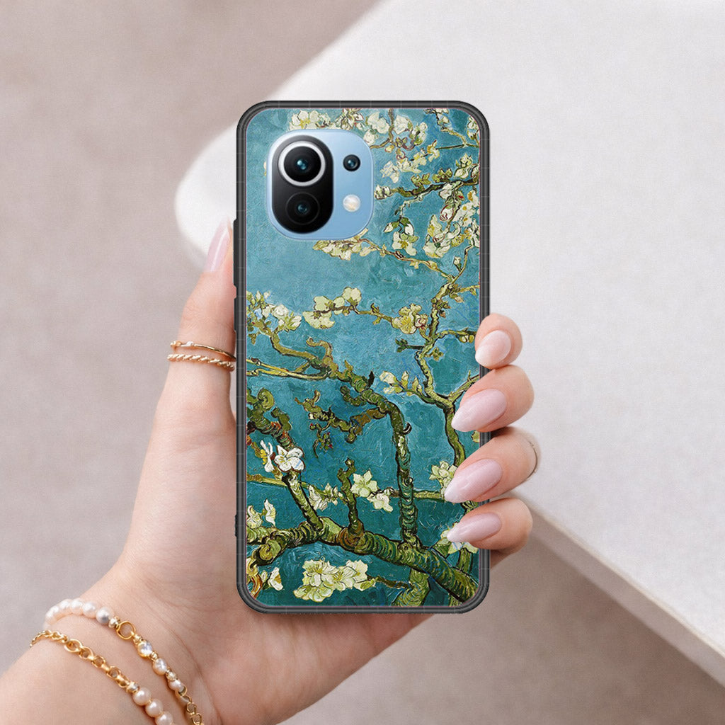 Xiaomi Mi 11 Cover - Floral Series 2 - HQ Ultra Shine Premium Infinity Glass Soft Silicon Borders Case