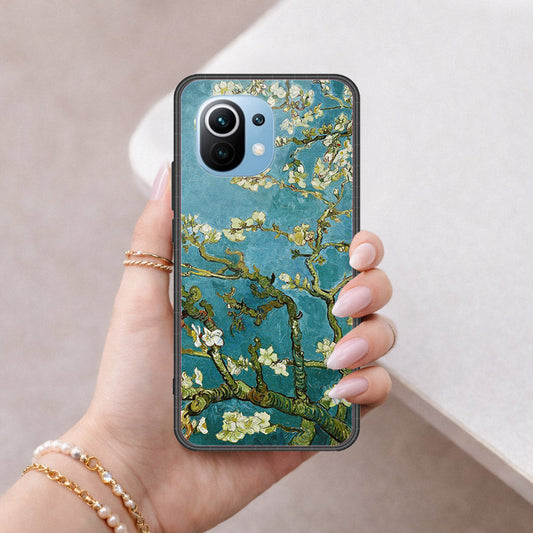 Xiaomi Mi 11 Cover - Floral Series 2 - HQ Ultra Shine Premium Infinity Glass Soft Silicon Borders Case
