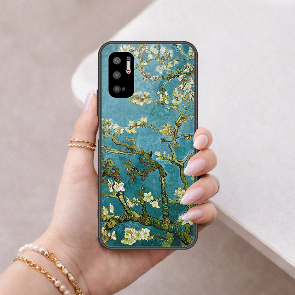 Xiaomi Poco M3 Pro Cover - Floral Series 2 - HQ Ultra Shine Premium Infinity Glass Soft Silicon Borders Case