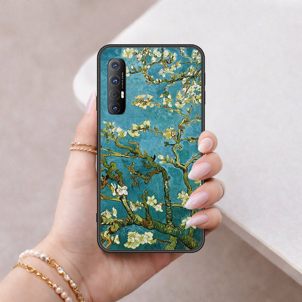 Oppo Reno 3 Pro Cover - Floral Series 2 - HQ Ultra Shine Premium Infinity Glass Soft Silicon Borders Case