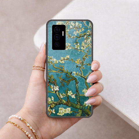 Vivo V23e Cover - Floral Series 2 - HQ Ultra Shine Premium Infinity Glass Soft Silicon Borders Case
