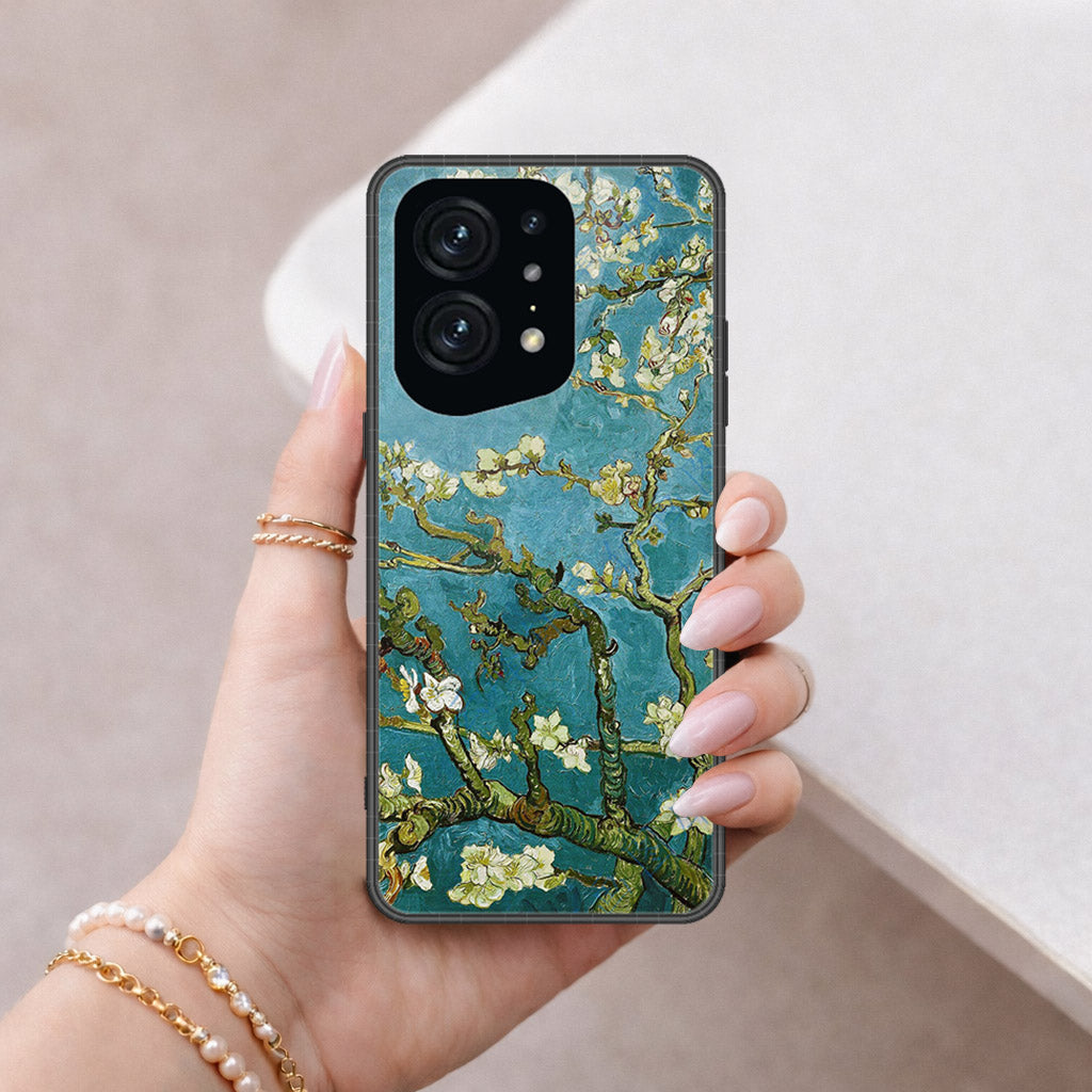 Oppo Find X5 Pro Cover - Floral Series 2 - HQ Ultra Shine Premium Infinity Glass Soft Silicon Borders Case