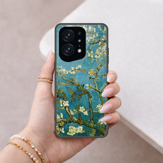 Oppo Find X5 Pro Cover - Floral Series 2 - HQ Ultra Shine Premium Infinity Glass Soft Silicon Borders Case
