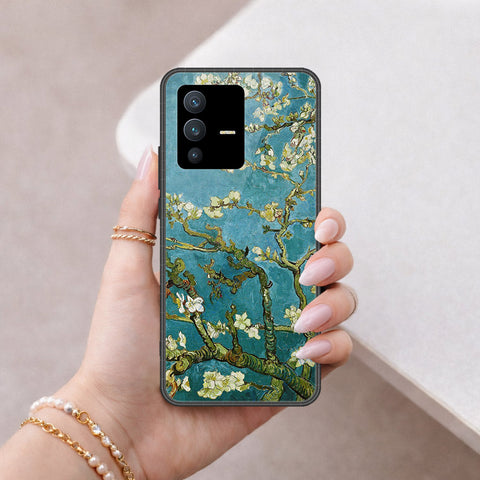 Vivo V23 5G Cover - Floral Series 2 - HQ Ultra Shine Premium Infinity Glass Soft Silicon Borders Case