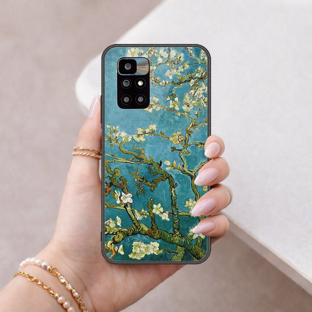 Xiaomi Redmi 10 Cover - Floral Series 2 - HQ Ultra Shine Premium Infinity Glass Soft Silicon Borders Case (Fast Delivery)