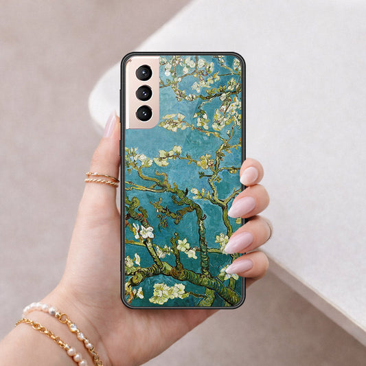 Samsung Galaxy S22 Plus 5G Cover - Floral Series 2 - HQ Ultra Shine Premium Infinity Glass Soft Silicon Borders Case