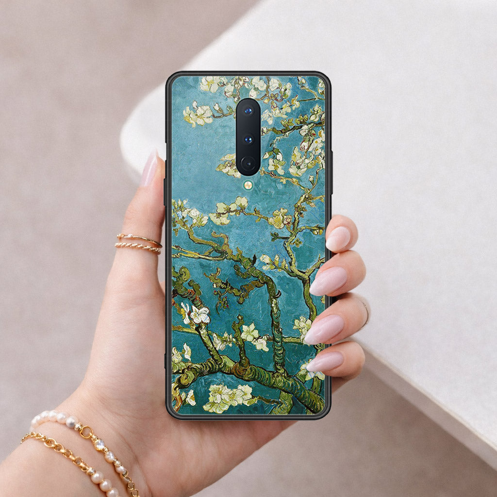 OnePlus 8 Cover - Floral Series 2 - HQ Ultra Shine Premium Infinity Glass Soft Silicon Borders Case
