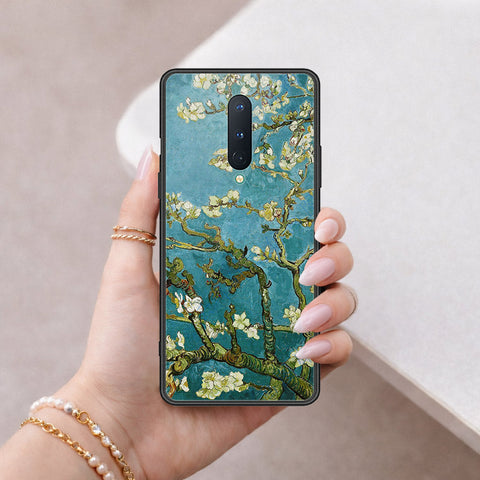 OnePlus 8 Cover - Floral Series 2 - HQ Ultra Shine Premium Infinity Glass Soft Silicon Borders Case