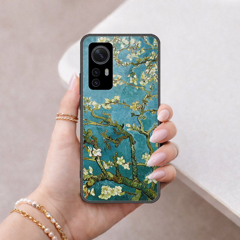 Xiaomi 12 Pro Cover - Floral Series 2 - HQ Ultra Shine Premium Infinity Glass Soft Silicon Borders Case
