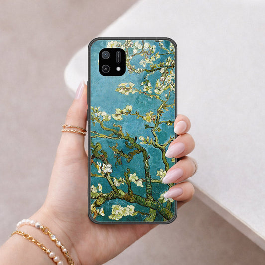 Oppo A16K Cover - Floral Series 2 - HQ Ultra Shine Premium Infinity Glass Soft Silicon Borders Case