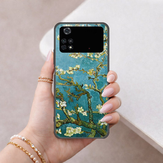 Xiaomi Poco M4 Pro Cover - Floral Series 2 - HQ Ultra Shine Premium Infinity Glass Soft Silicon Borders Case