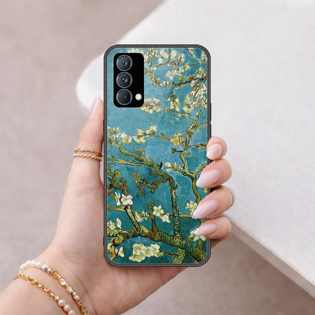 Realme GT Master Cover - Floral Series 2 - HQ Ultra Shine Premium Infinity Glass Soft Silicon Borders Case
