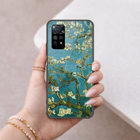 Xiaomi Redmi Note 11 Pro Cover - Floral Series 2 - HQ Ultra Shine Premium Infinity Glass Soft Silicon Borders Case