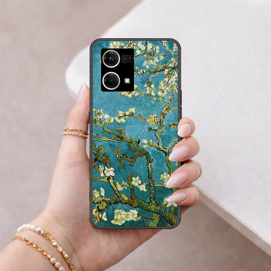 Oppo F21 Pro 4G Cover - Floral Series 2 - HQ Ultra Shine Premium Infinity Glass Soft Silicon Borders Case