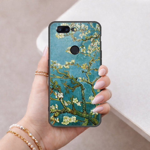 OnePlus 5T Cover - Floral Series 2 - HQ Ultra Shine Premium Infinity Glass Soft Silicon Borders Case