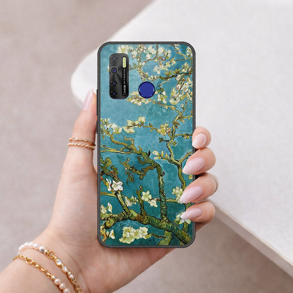 Tecno Spark 5 Cover - Floral Series 2 - HQ Ultra Shine Premium Infinity Glass Soft Silicon Borders Case