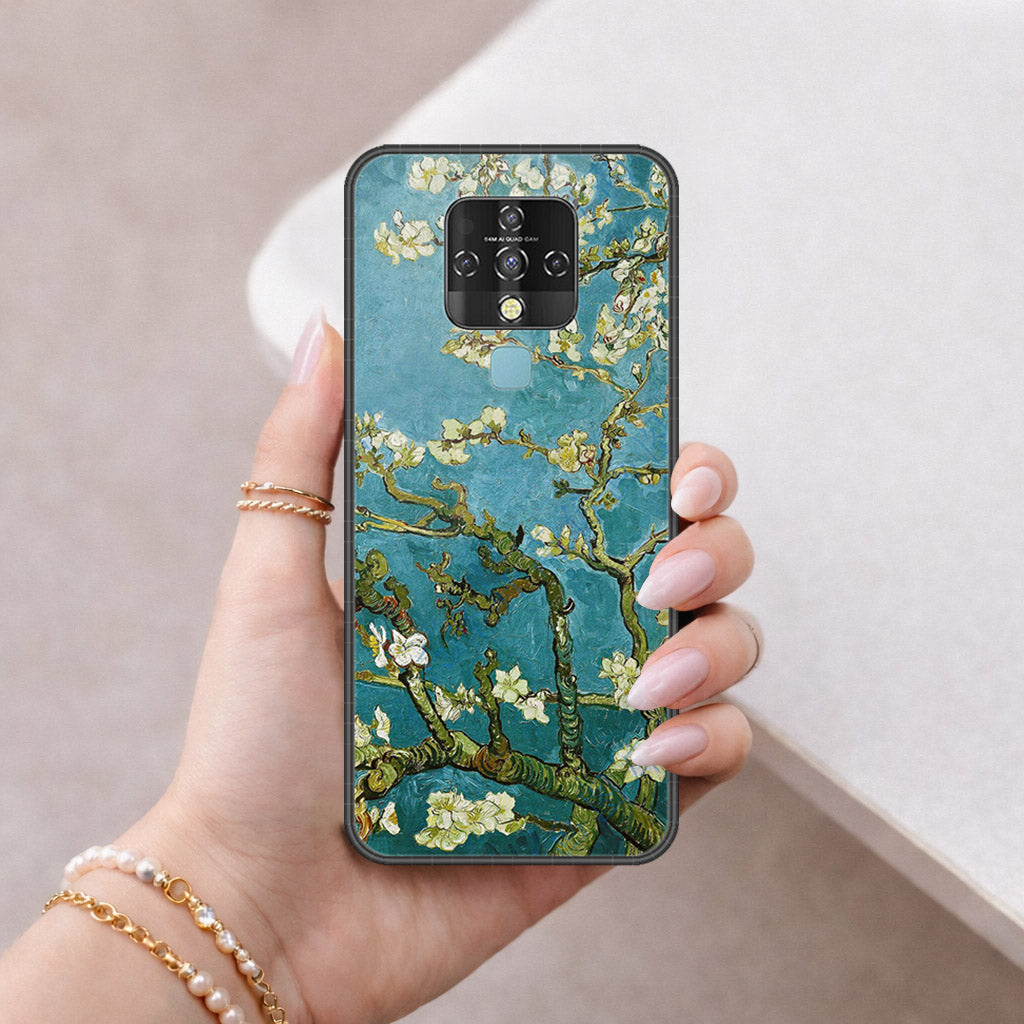 Tecno Camon 16 Pro Cover - Floral Series 2 - HQ Ultra Shine Premium Infinity Glass Soft Silicon Borders Case
