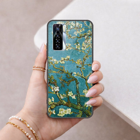 Tecno Camon 17 Pro Cover - Floral Series 2 - HQ Ultra Shine Premium Infinity Glass Soft Silicon Borders Case