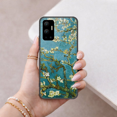 Infinix Hot 12 Cover - Floral Series 2 - HQ Ultra Shine Premium Infinity Glass Soft Silicon Borders Case