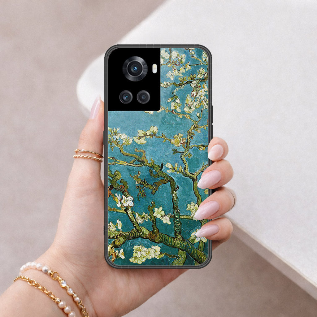 OnePlus 10R Cover - Floral Series 2 - HQ Ultra Shine Premium Infinity Glass Soft Silicon Borders Case