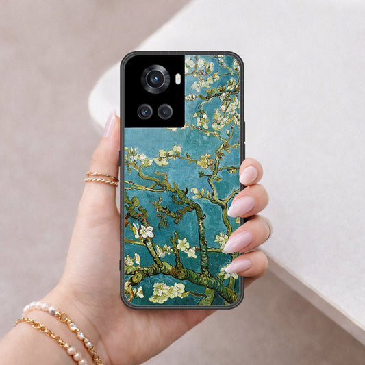 OnePlus 10R Cover - Floral Series 2 - HQ Ultra Shine Premium Infinity Glass Soft Silicon Borders Case