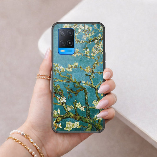 Oppo A54 4G Cover - Floral Series 2 - HQ Ultra Shine Premium Infinity Glass Soft Silicon Borders Case