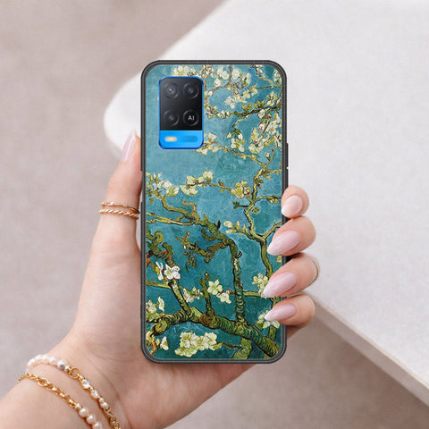 Oppo A54 4G Cover - Floral Series 2 - HQ Ultra Shine Premium Infinity Glass Soft Silicon Borders Case