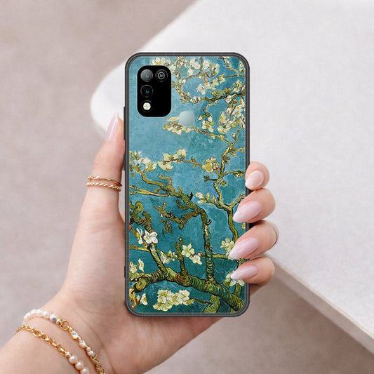 Infinix Hot 10 Play Cover - Floral Series 2 - HQ Ultra Shine Premium Infinity Glass Soft Silicon Borders Case