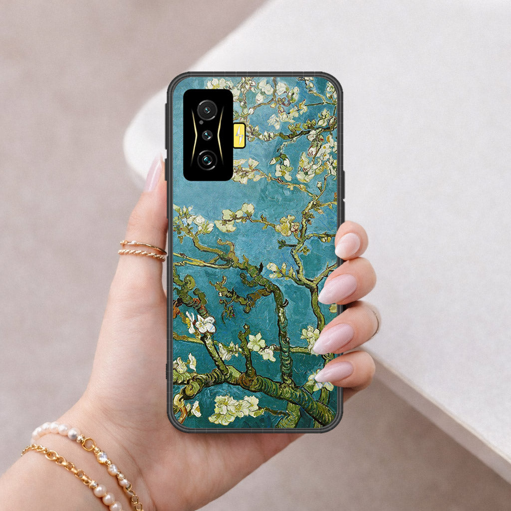 Xiaomi Redmi K50 Gaming Cover - Floral Series 2 - HQ Ultra Shine Premium Infinity Glass Soft Silicon Borders Case