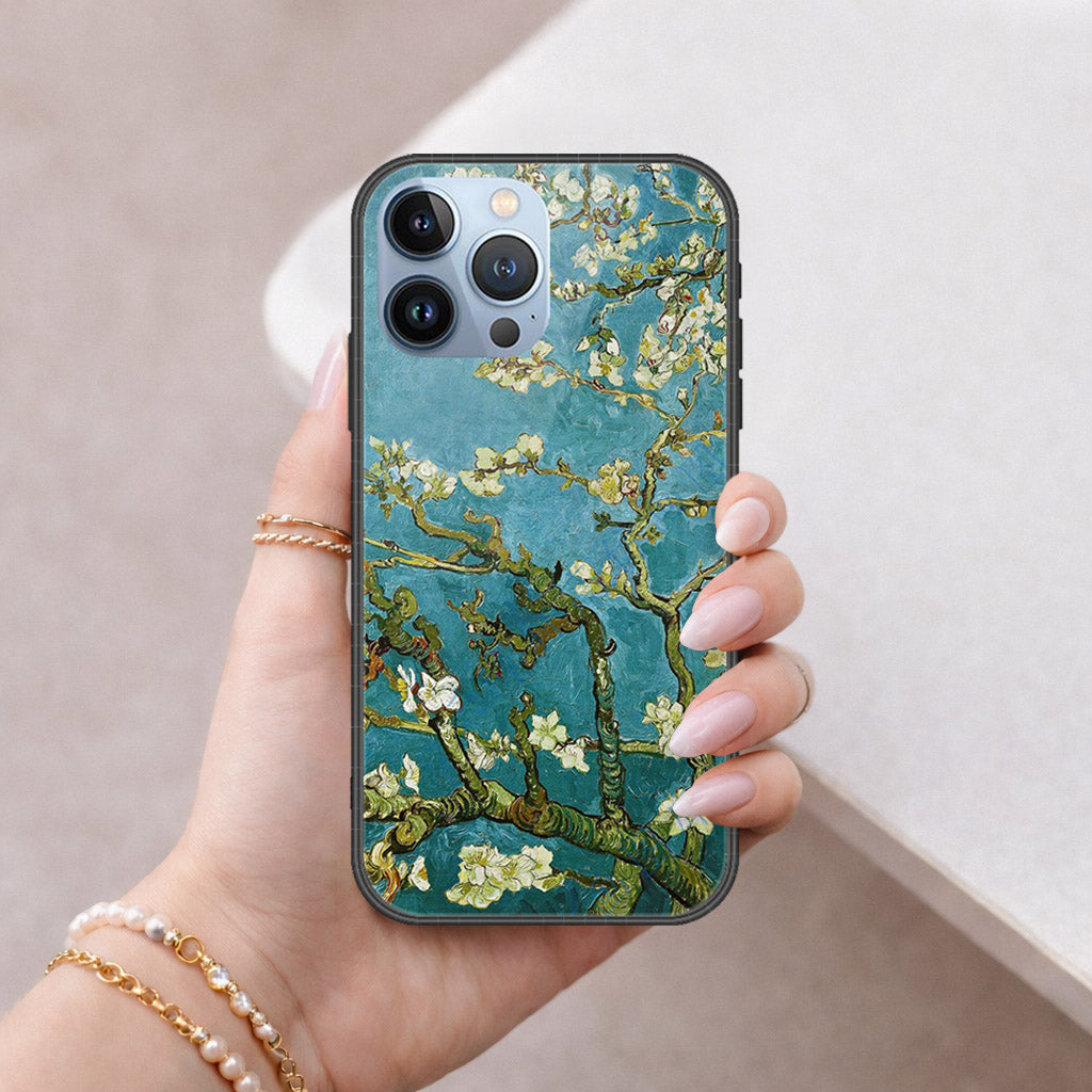iPhone 14 Pro Max Cover - Floral Series 2 - HQ Ultra Shine Premium Infinity Glass Soft Silicon Borders Case