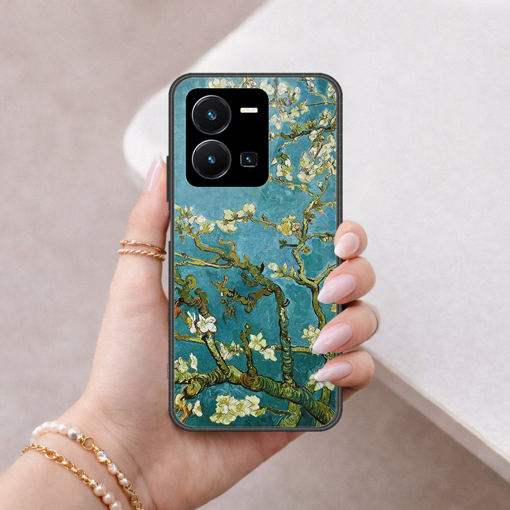 Vivo Y35 4G Cover - Floral Series 2 - HQ Ultra Shine Premium Infinity Glass Soft Silicon Borders Case