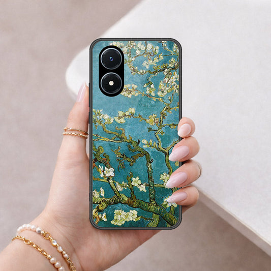 Vivo Y02s Cover - Floral Series 2 - HQ Ultra Shine Premium Infinity Glass Soft Silicon Borders Case