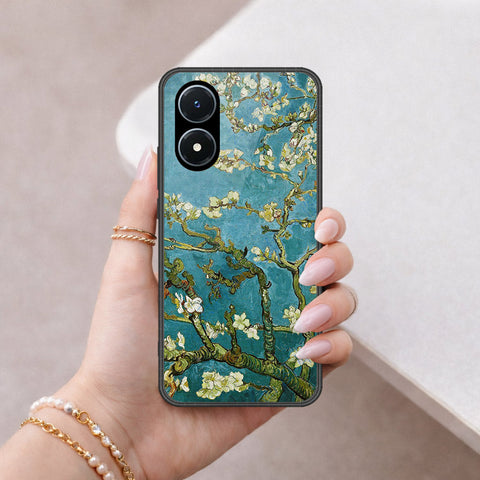 Vivo Y02s Cover - Floral Series 2 - HQ Ultra Shine Premium Infinity Glass Soft Silicon Borders Case