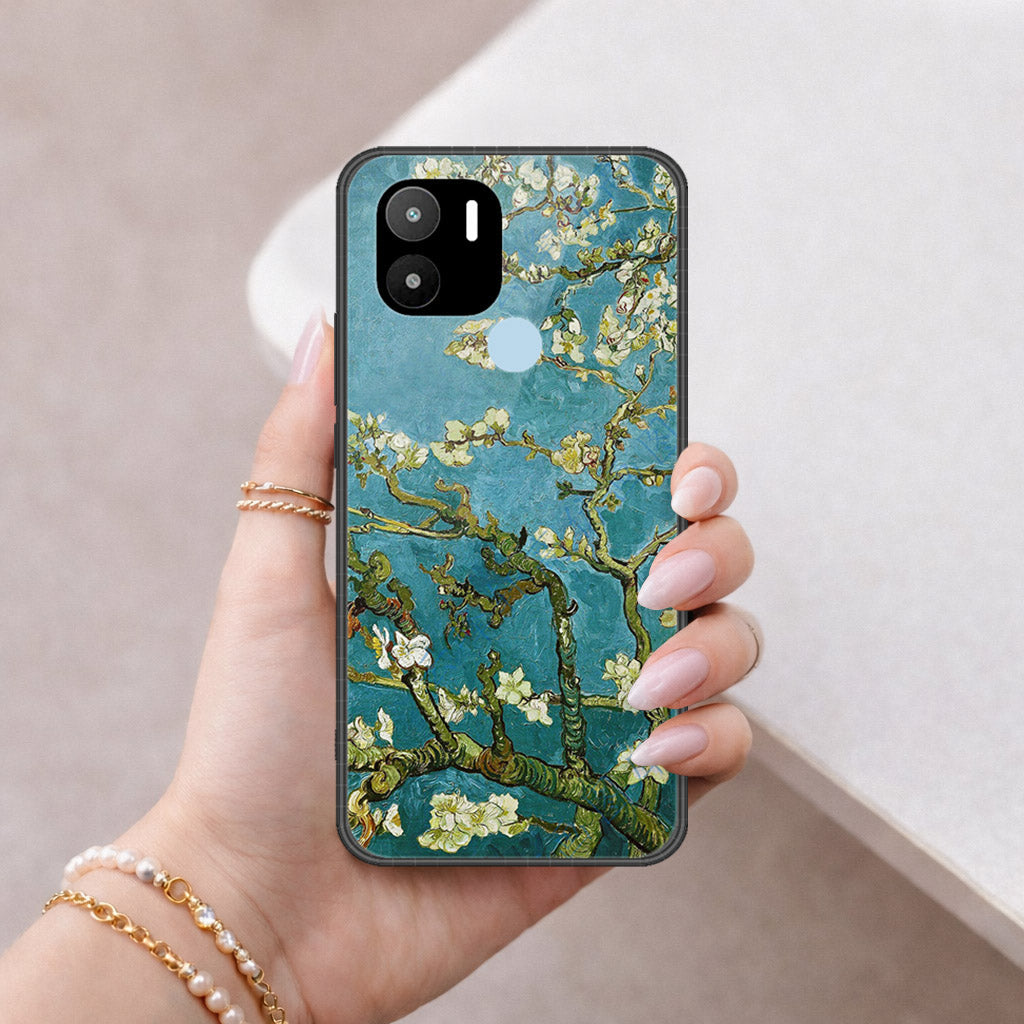 Xiaomi Redmi A2 Plus Cover - Floral Series 2 - HQ Ultra Shine Premium Infinity Glass Soft Silicon Borders Case