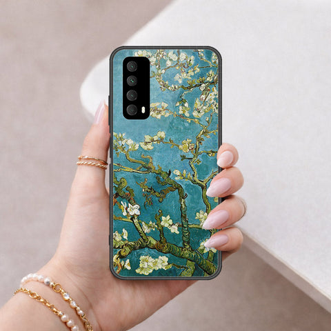 Huawei Y7a Cover - Floral Series 2 - HQ Ultra Shine Premium Infinity Glass Soft Silicon Borders Case