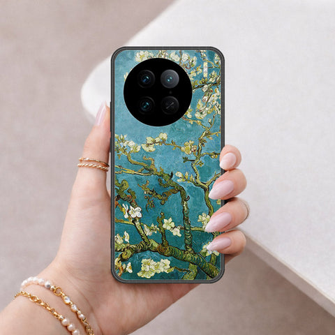 Vivo X90 Pro Cover - Floral Series 2 - HQ Ultra Shine Premium Infinity Glass Soft Silicon Borders Case
