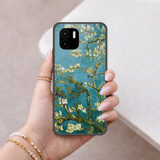 Xiaomi Redmi A2 Cover - Floral Series 2 - HQ Ultra Shine Premium Infinity Glass Soft Silicon Borders Case
