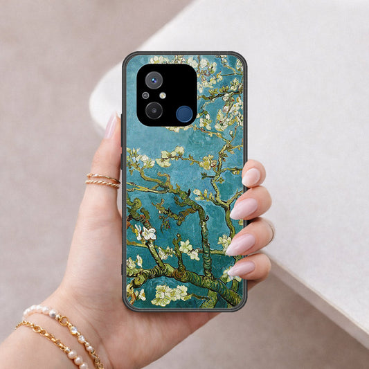 Xiaomi Poco C55 Cover - Floral Series 2 - HQ Ultra Shine Premium Infinity Glass Soft Silicon Borders Case