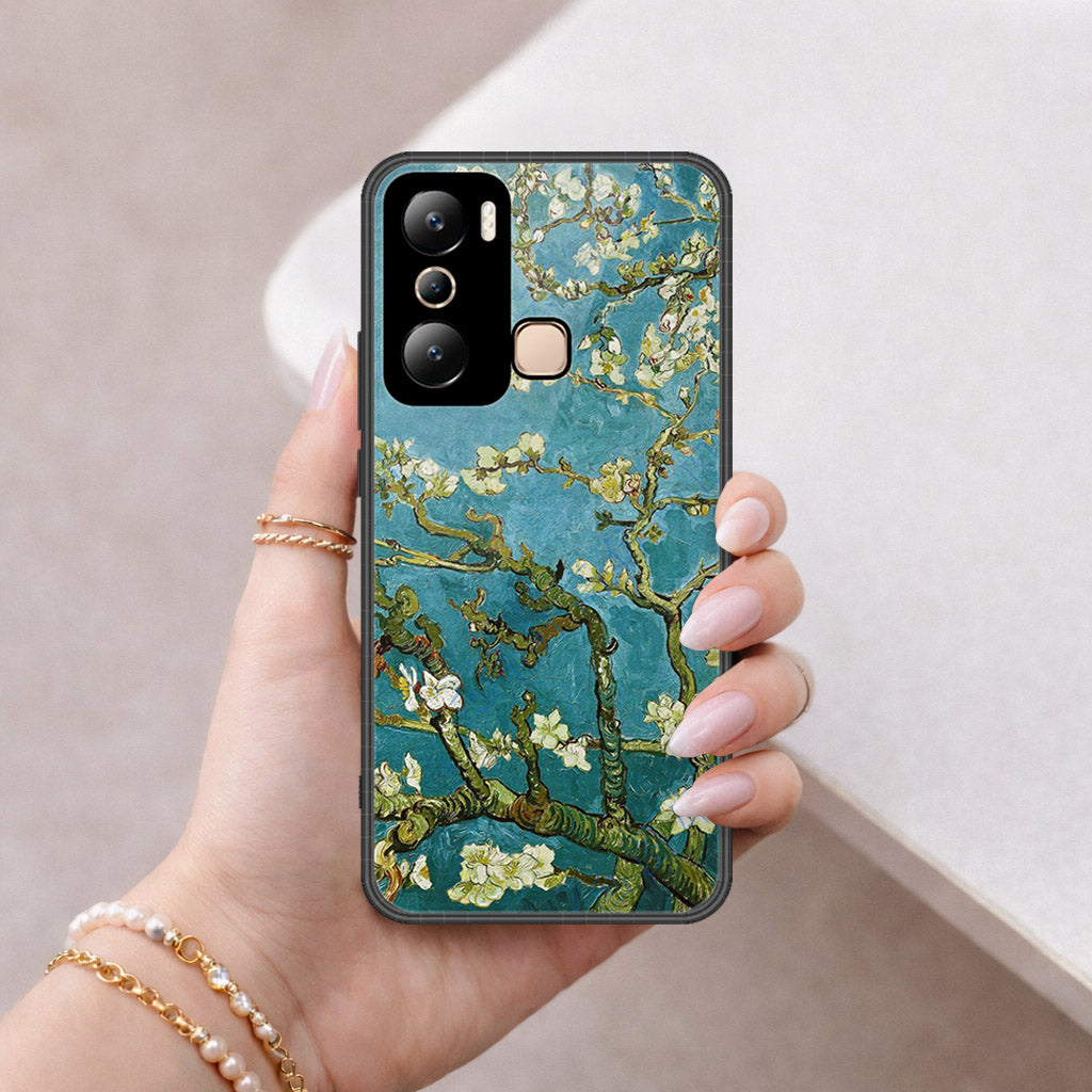 Infinix Hot 20i Cover - Floral Series 2 - HQ Ultra Shine Premium Infinity Glass Soft Silicon Borders Case