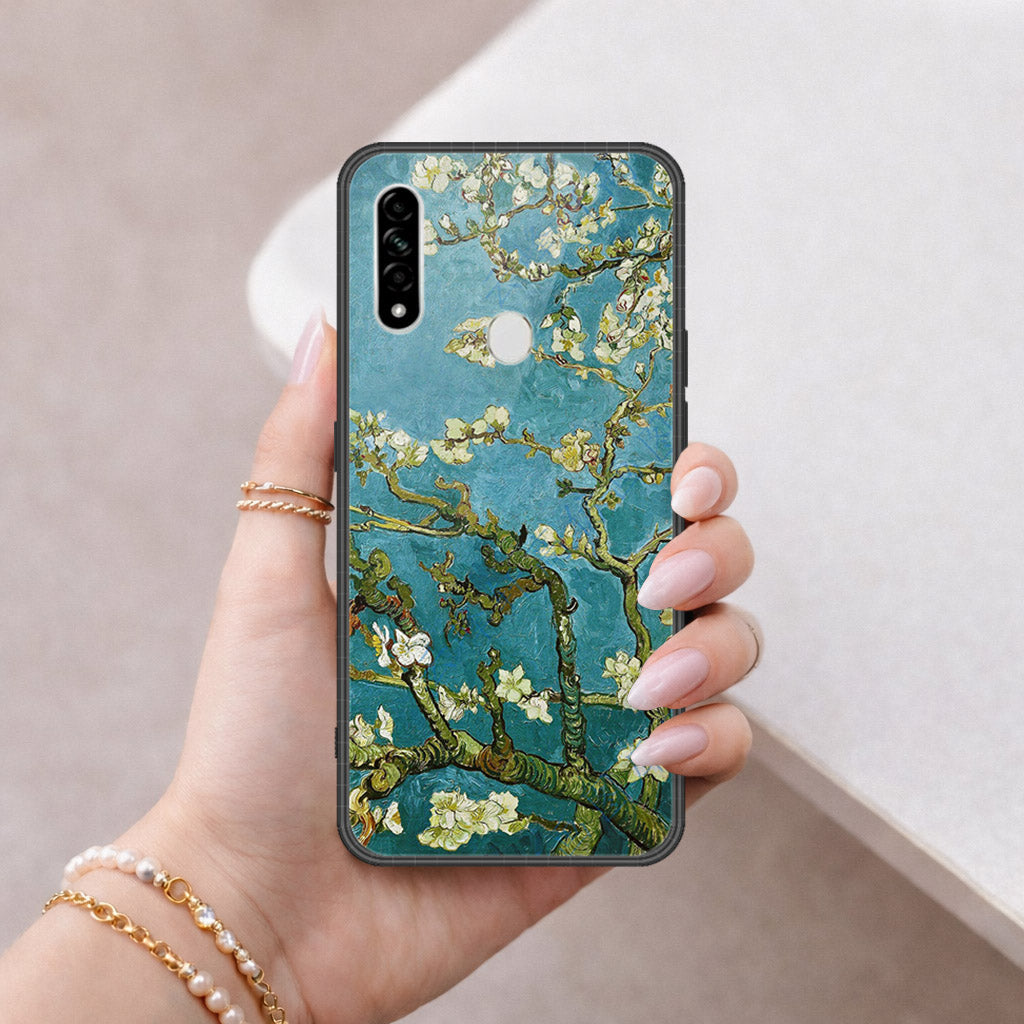 Oppo A31 Cover - Floral Series 2 - HQ Ultra Shine Premium Infinity Glass Soft Silicon Borders Case