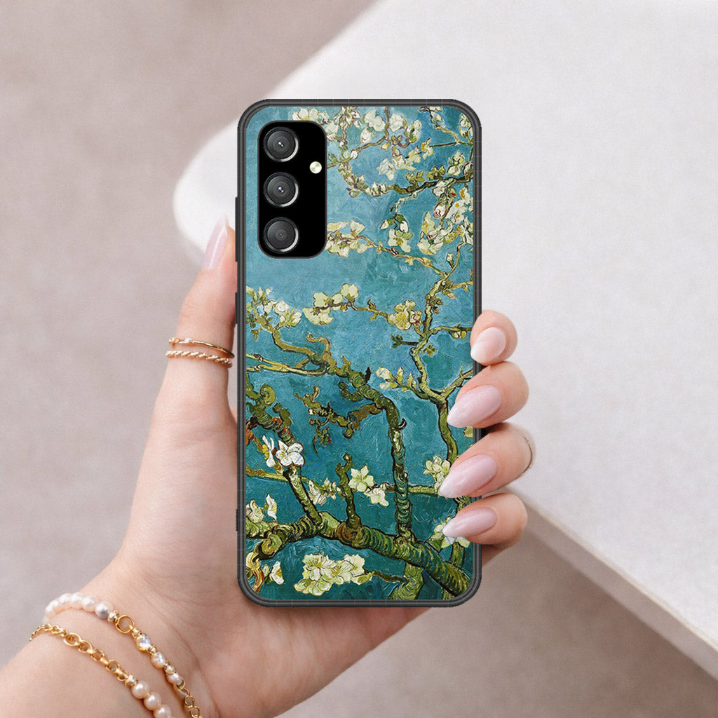 Samsung Galaxy A14 5G Cover - Floral Series 2 - HQ Ultra Shine Premium Infinity Glass Soft Silicon Borders Case