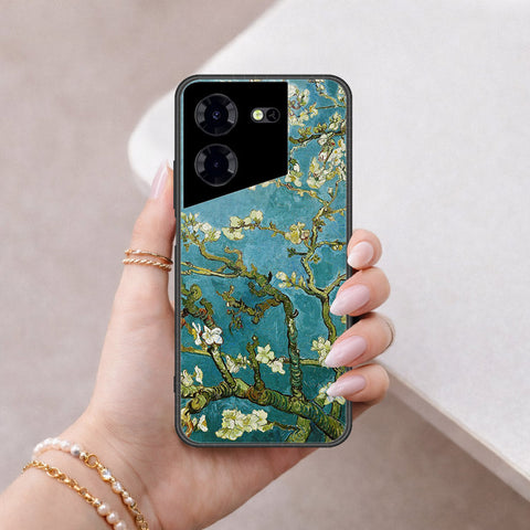 Tecno Pova 5 Pro Cover - Floral Series 2 - HQ Ultra Shine Premium Infinity Glass Soft Silicon Borders Case