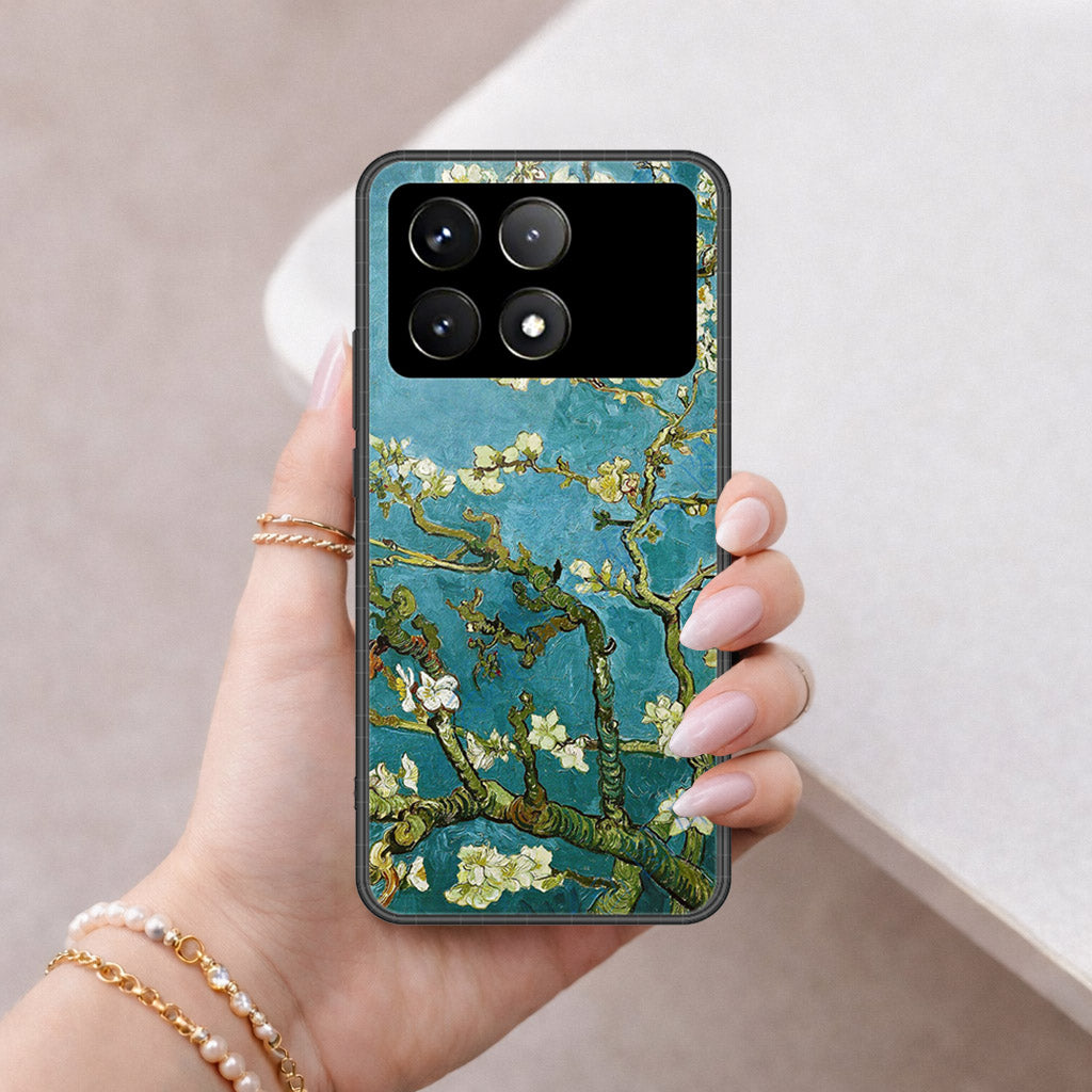 Xiaomi Poco F6 Pro Cover - Floral Series 2 - HQ Ultra Shine Premium Infinity Glass Soft Silicon Borders Case