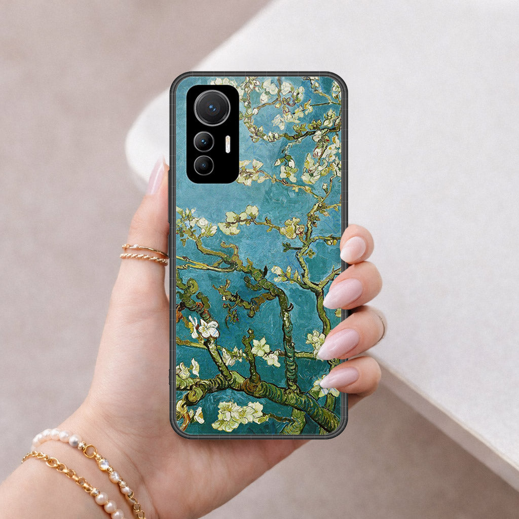 Xiaomi 12 Lite Cover - Floral Series 2 - HQ Ultra Shine Premium Infinity Glass Soft Silicon Borders Case