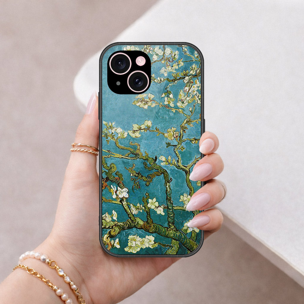 iPhone 15 Plus Cover - Floral Series 2 - HQ Ultra Shine Premium Infinity Glass Soft Silicon Borders Case