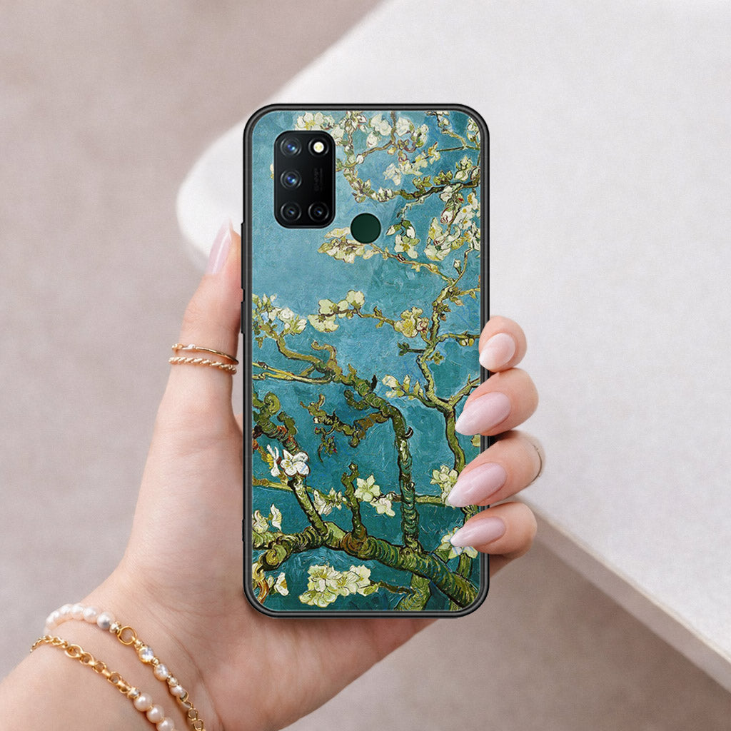 Realme 7i Cover - Floral Series 2 - HQ Ultra Shine Premium Infinity Glass Soft Silicon Borders Case