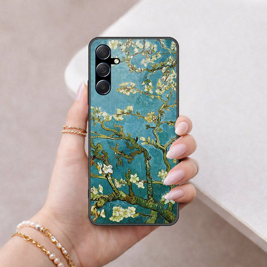 Samsung Galaxy F54 Cover - Floral Series 2 - HQ Ultra Shine Premium Infinity Glass Soft Silicon Borders Case