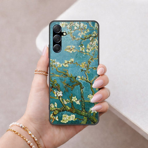 Samsung Galaxy M54 Cover - Floral Series 2 - HQ Ultra Shine Premium Infinity Glass Soft Silicon Borders Case