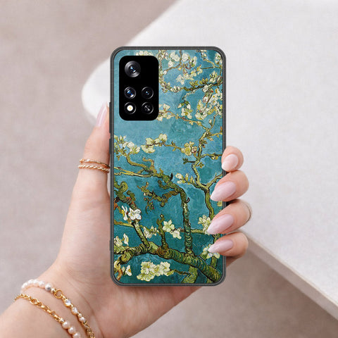 Xiaomi 11i Cover - Floral Series 2 - HQ Ultra Shine Premium Infinity Glass Soft Silicon Borders Case