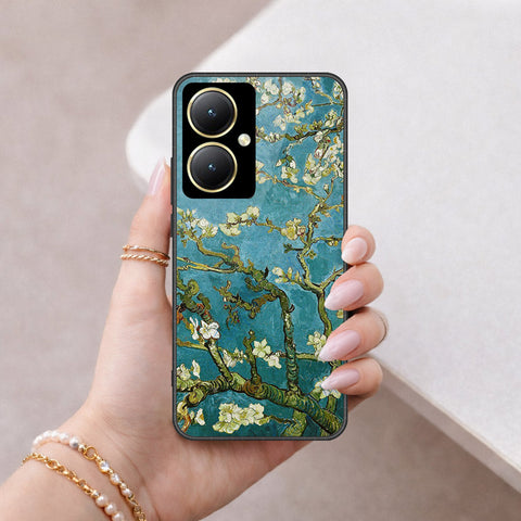 Vivo Y35 Plus Cover - Floral Series 2 - HQ Ultra Shine Premium Infinity Glass Soft Silicon Borders Case